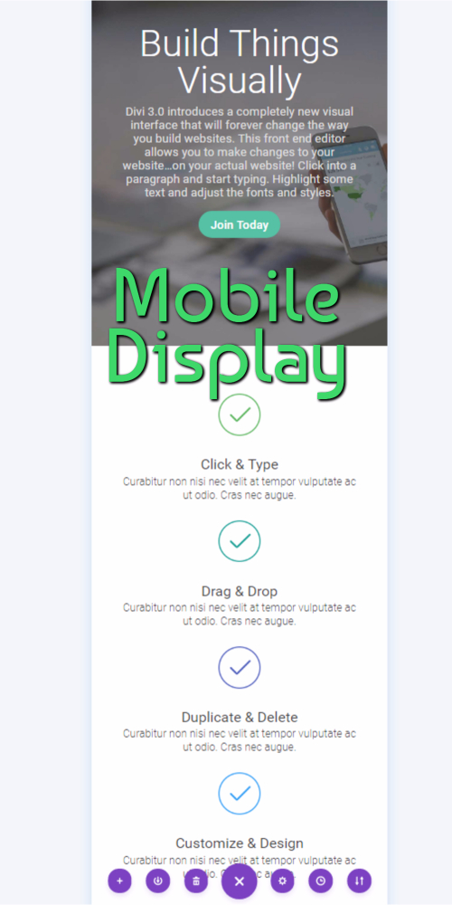 Visual Editor Mobile Display