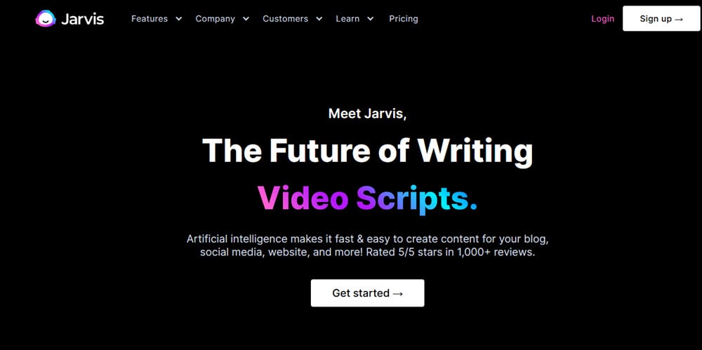 The homepage screenshot of Jarvis