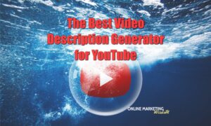 Featured image for the best youtube video description generator article showing the YouTube logo in a bubble under the water