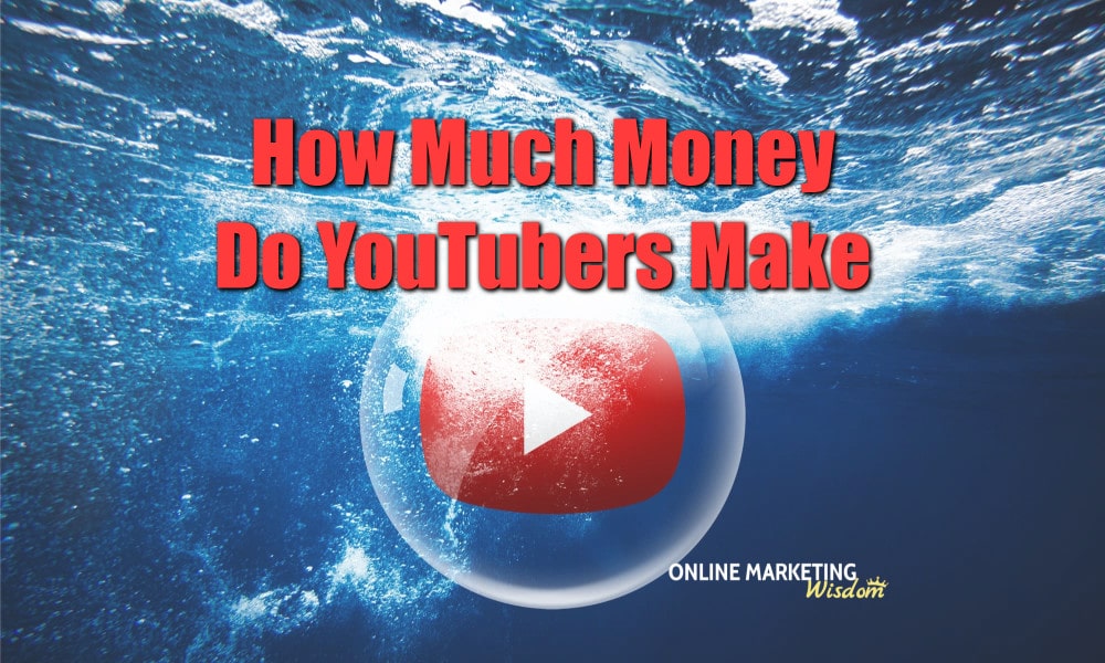 Featured image for the article on how much money do youtubers make showing the YouTube logo in a bubble under the water