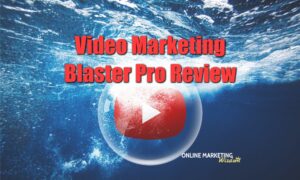 Featured image for the video marketing blaster review article showing the YouTube logo in a bubble under the water