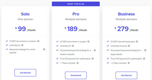 Outranking's updated pricing options