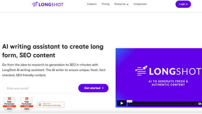 Official homepage of Longshot AI