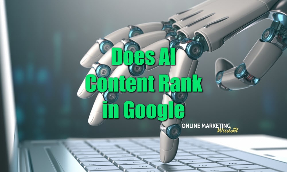 Does AI content rank in Google featured image